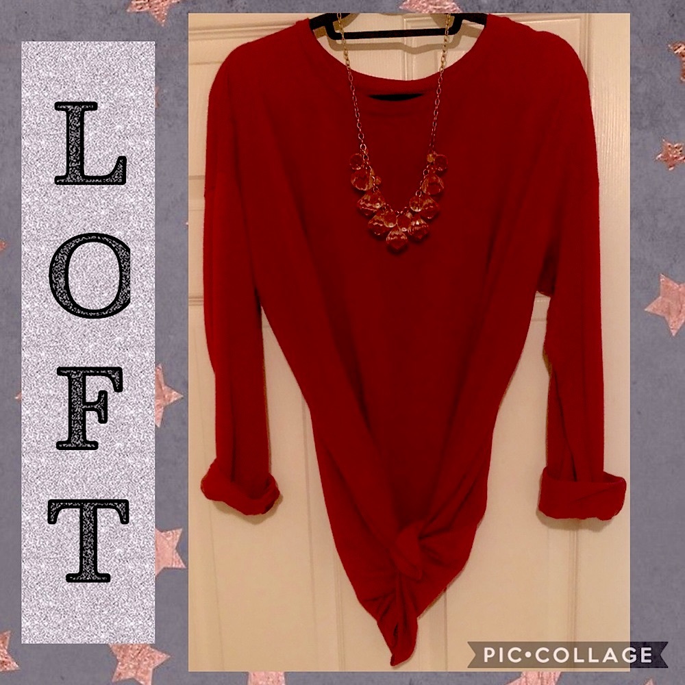 LOFT EUC Longsleeve burgundy tee versatile